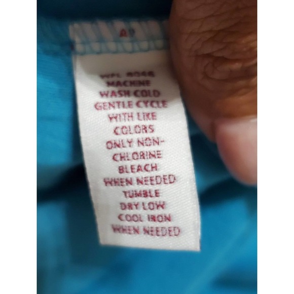 JM Collection Women's Blue Cotton V-Neck Long Sleeve Casual Top Blouse X-Large - Picture 11 of 14